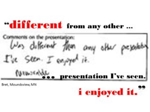 presentation, student comment, evaluation